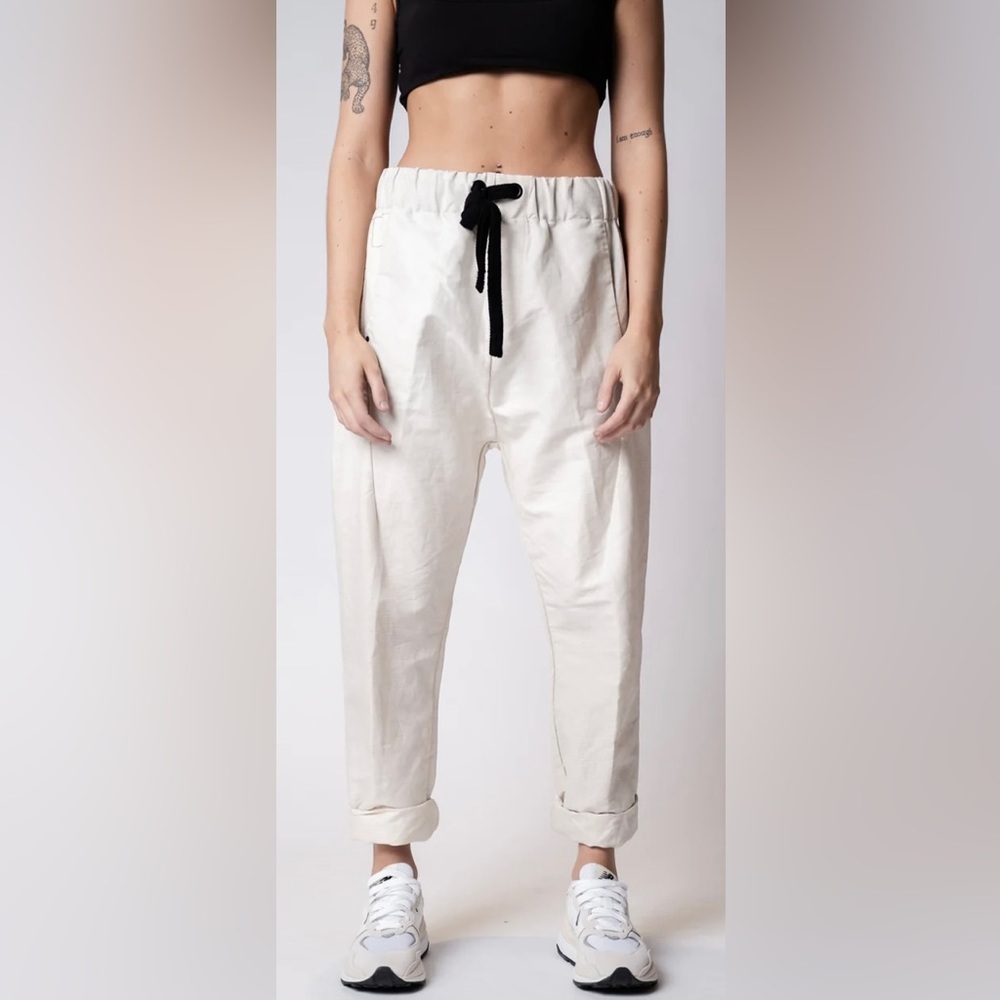 Matias Romero II Draw Cord Slouchy Pant Indigo M  NWT (see all pics)